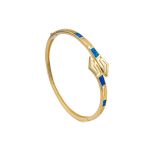 Greek Key Opal Cuff Bracelet - 925 Sterling Silver - Image 4