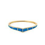 Βραχιόλι Bangle με Μπλε Όπαλ - Ασήμι 925 - Image 4