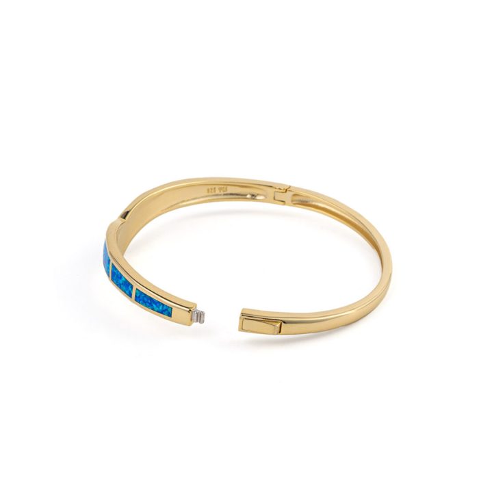 Βραχιόλι Bangle με Μπλε Όπαλ - Ασήμι 925 - Image 6