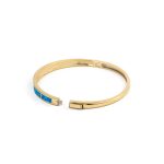 Blue Opal Bangle Bracelet - 925 Sterling Silver - Image 5