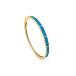Blue Opal Bangle Bracelet - 925 Sterling Silver - Image 6