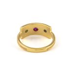Byzantine Style Ring with Stones - Gold Plated 925 Sterling Silver - Image 2