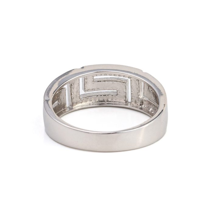 Greek Key Opal Ring – Sterling Silver 925 - Image 3