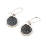 Phaistos Disk Dangle Earrings - 925 Sterling Silver - Image 6