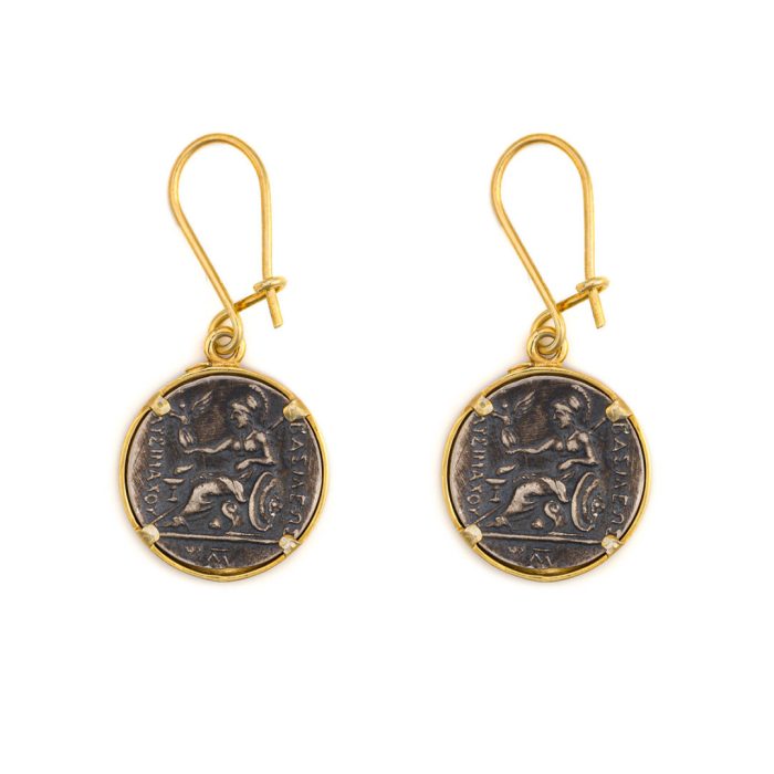 Alexander the Great Earrings - 925 Sterling Silver and Gold Plated - Image 3