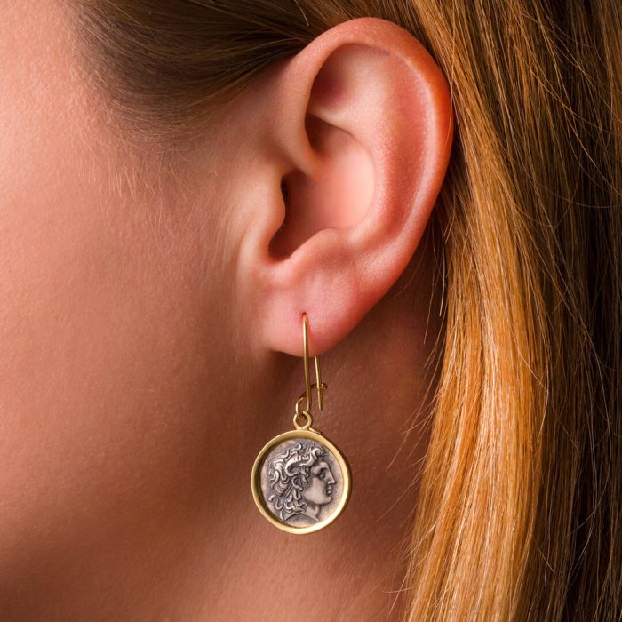 Alexander the Great Earrings - 925 Sterling Silver and Gold Plated - Image 2