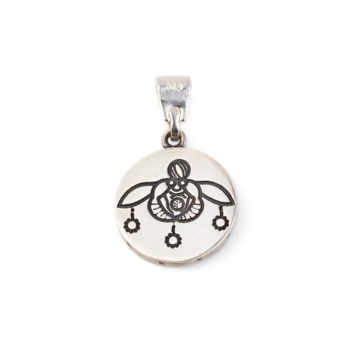 Phaistos Disc and Minoan Bee Pendant – 925 Sterling Silver and Gold Plated - Image 3