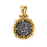 Alexander The Great Coin Pendant Large – Sterling Silver and Gold Plated - Image 3