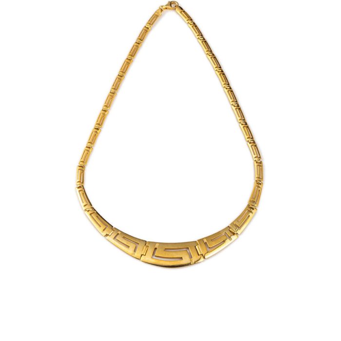 Gold plated meander necklace - Image 1