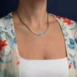 Meander - Blue opal silver necklace - Image 2