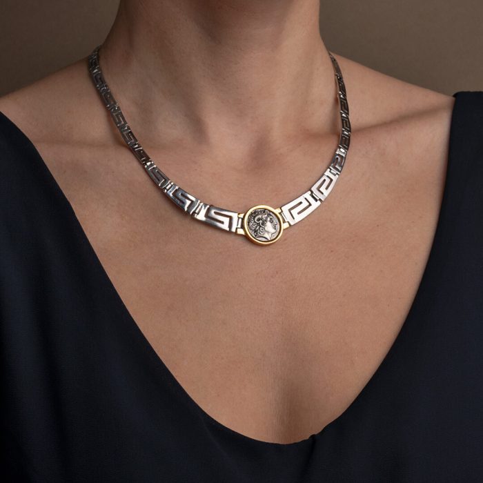 Alexander the Great Necklace – 925 Sterling Silver and Gold Plated