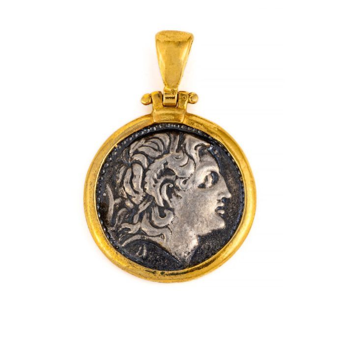 Alexander the Great Pendant - Sterling Silver and Gold Plated - Image 1