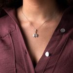 Double Headed Axe Pendant - Sterling Silver Gold Plated - Image 2