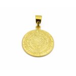 Greek Phaistos Disc Pendant - Sterling Silver and Gold Plated - Image 5