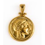 Goddess Athena and Wise Owl Pendant