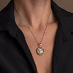 Gold Plated Athena Greek Goddess Coin Pendant - Image 2