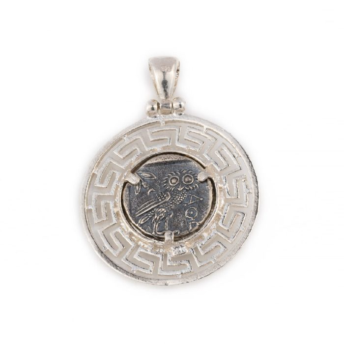 Silver Coin Pendant  - Athena and Owl Tetradrachm - Image 2