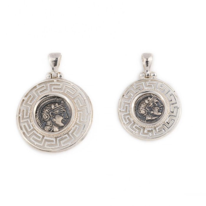 Silver Coin Pendant  - Athena and Owl Tetradrachm - Image 3