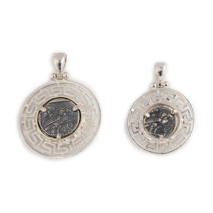 Silver Coin Pendant  - Athena and Owl Tetradrachm - Image 4