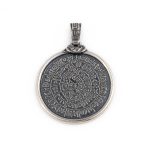 Greek Phaistos Disc Pendant - Sterling Silver