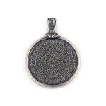 Greek Phaistos Disc Pendant - Sterling Silver - Image 3