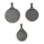 Greek Phaistos Disc Pendant - Sterling Silver - Image 5