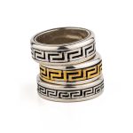 Greek key Ring – 925 Sterling Silver and Gold Plated - Image 5