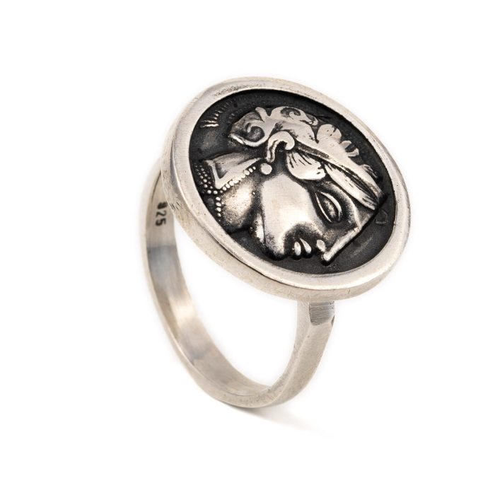 Athena Goddess of Wisdom Ring - Sterling Silver - Image 3