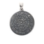 Phaistos Disc Pendant - 925 Sterling Silver