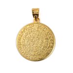 Greek Phaistos Disc Pendant - Sterling Silver and Gold Plated - Image 3
