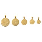 Greek Phaistos Disc Pendant - Sterling Silver and Gold Plated - Image 7