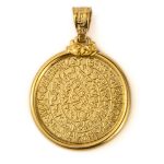 Gold Plated Minoan Phaistos Disc Pendant - Image 2