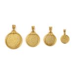 Gold Plated Minoan Phaistos Disc Pendant - Image 3