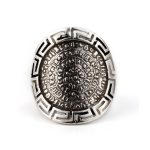 Phaistos Disc Meander Ring - 925 Sterling Silver