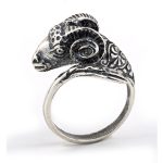 Ram's Head Ring in Sterling silver - Image 2