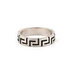 Sterling Silver Greek Key Meander Ring