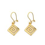 Meander Greek Key Earrings – 925 Sterling Silver and Gold Plated - Image 5