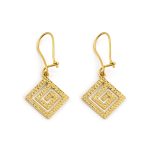Meander Greek Key Earrings – 925 Sterling Silver and Gold Plated - Image 3
