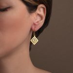 Meander Greek Key Earrings – 925 Sterling Silver and Gold Plated - Image 2