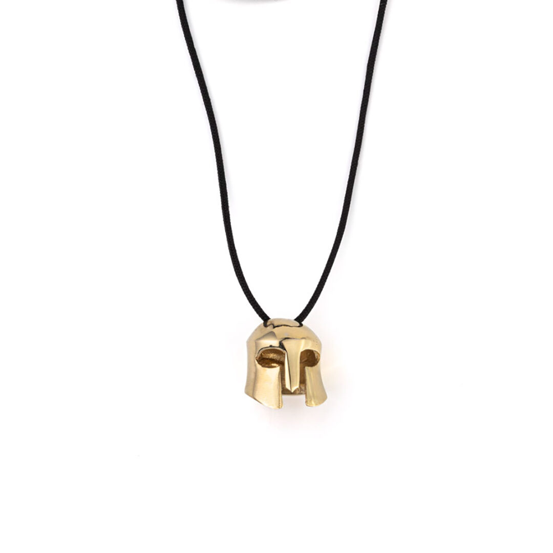 MO-NE-03753038b Κολιέ Περικεφαλαία Λεωνίδα – Επιχρυσωμένο Ασήμι 925 - Image 1