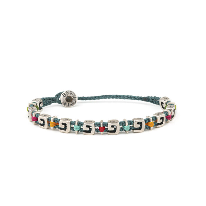 Babylonia Bracelet Colorful Meander Links – 935 Sterling Silver - Image 1