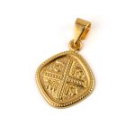 Conqueror's Cross Constantinato Rhombus pendant - 14K Gold - Image 5