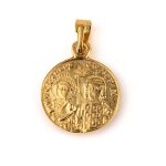 Constantine Coin Pendant - 14K Gold - Image 2