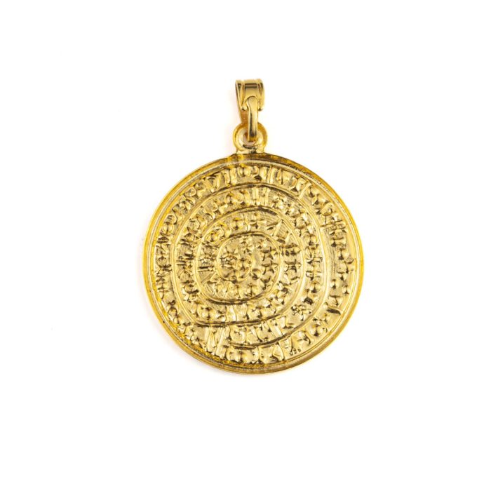 Phaistos Disc Pendant 14K Gold - Image 3