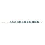 Phaistos Disc Link Bracelet - 925 Sterling Silver with Blue Opal - Image 5