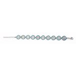 Phaistos Disc Link Bracelet - 925 Sterling Silver with Blue Opal - Image 3