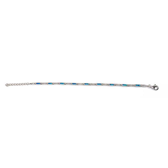 Meander Bracelet – 925 Sterling Silver with Opal - Image 2