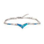 Meander Bracelet – 925 Sterling Silver with Opal - Image 2