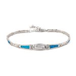 Meander Bracelet - 925 Sterling Silver with Opal - Image 4