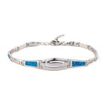 Meander Bracelet - 925 Sterling Silver with Opal - Image 3